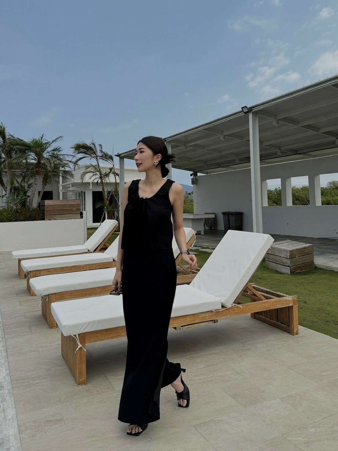 仙女穿的開衩棉麻長裙