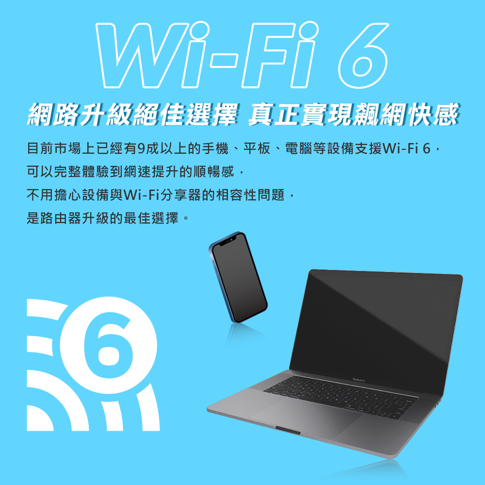 WiFi 6 - 網路升級最佳選擇，真正實現飆網快感