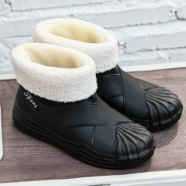 Short anti-slip platform water shoes (black XD528-plus white silk-要選大1碼)(Shoe code:36/37/38/39/40)(下單後聯絡客客袺認碼)