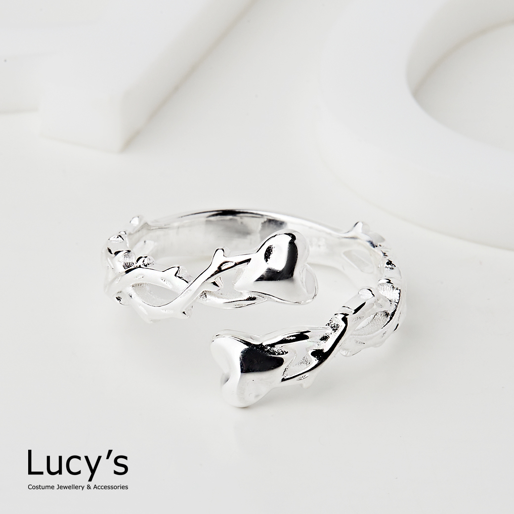 925純銀 愛在蔓延 開口戒 (111819)