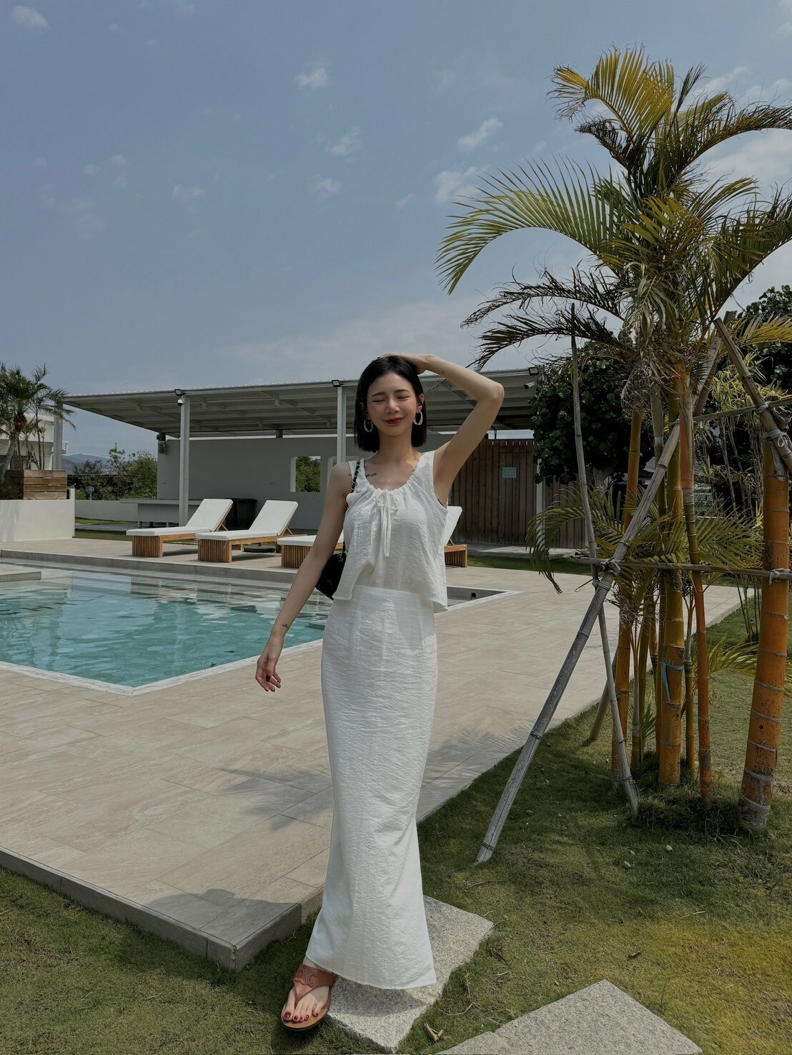 仙女穿的開衩棉麻長裙