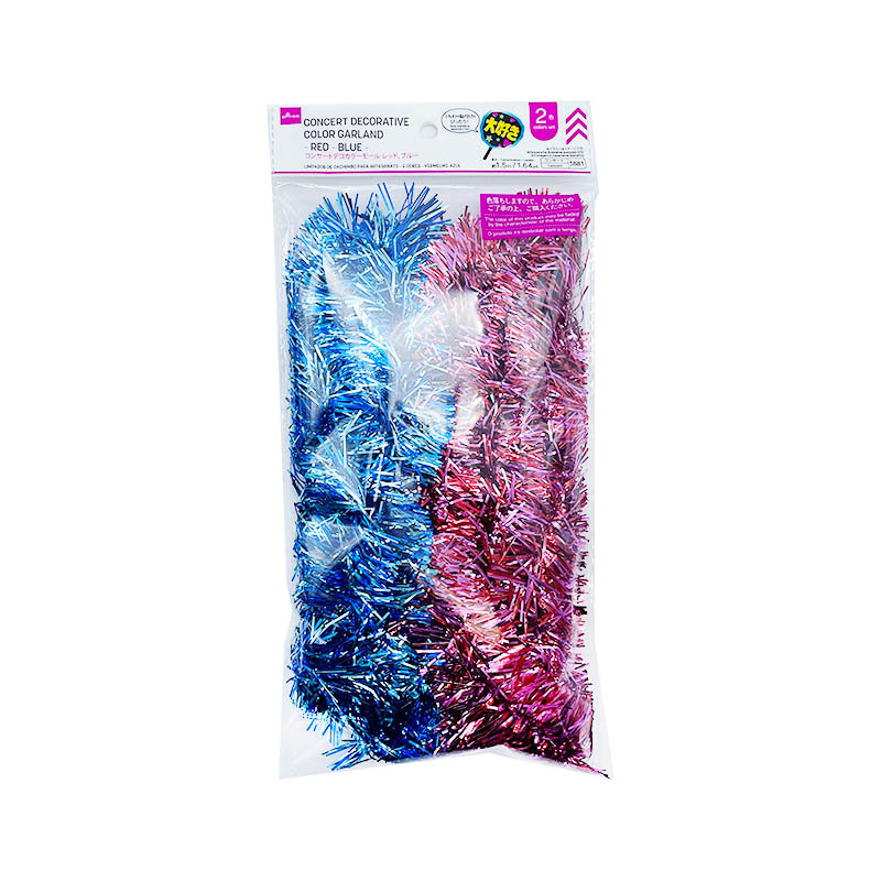 應援裝飾金蔥條/藍＆紅 2入