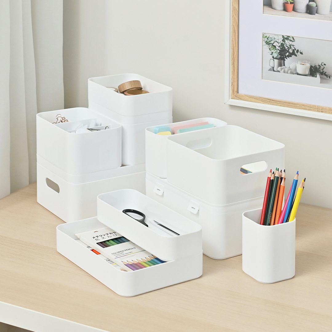 堆疊式收納盒/筆筒 6.9x9.9x6.9cm
