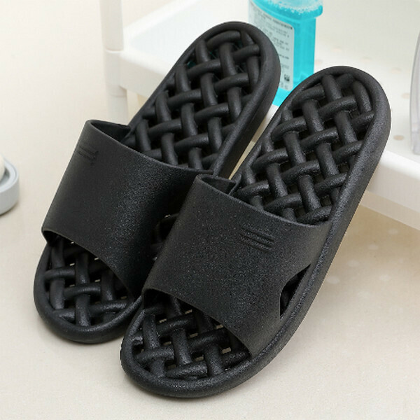 防滑速幹漏水拖鞋【黑色】【40-45碼】【下單後聯系客服確認尺碼】