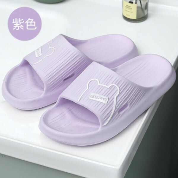 Cartoon softsole anti-slip cool slippers [purple] [36-41 code] [下單後聯關customer service confirm the ruler碼]