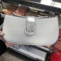 [S] MICHAEL KORS 35H3SNMC2M CARMEN SM POUCHETTE,SILVER, 196237312648 (SMK889)