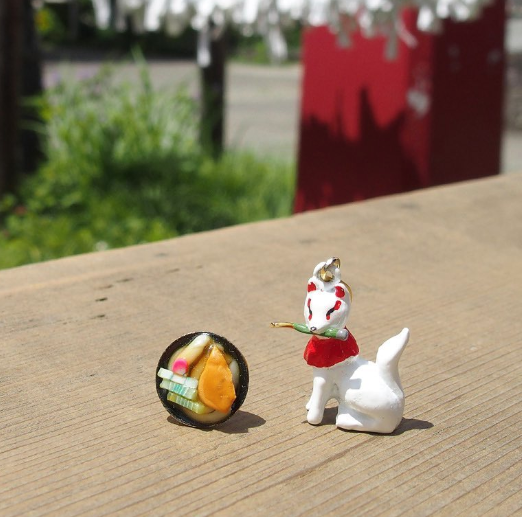 [日本制] 鳥居&狐狸&鏡餅耳環