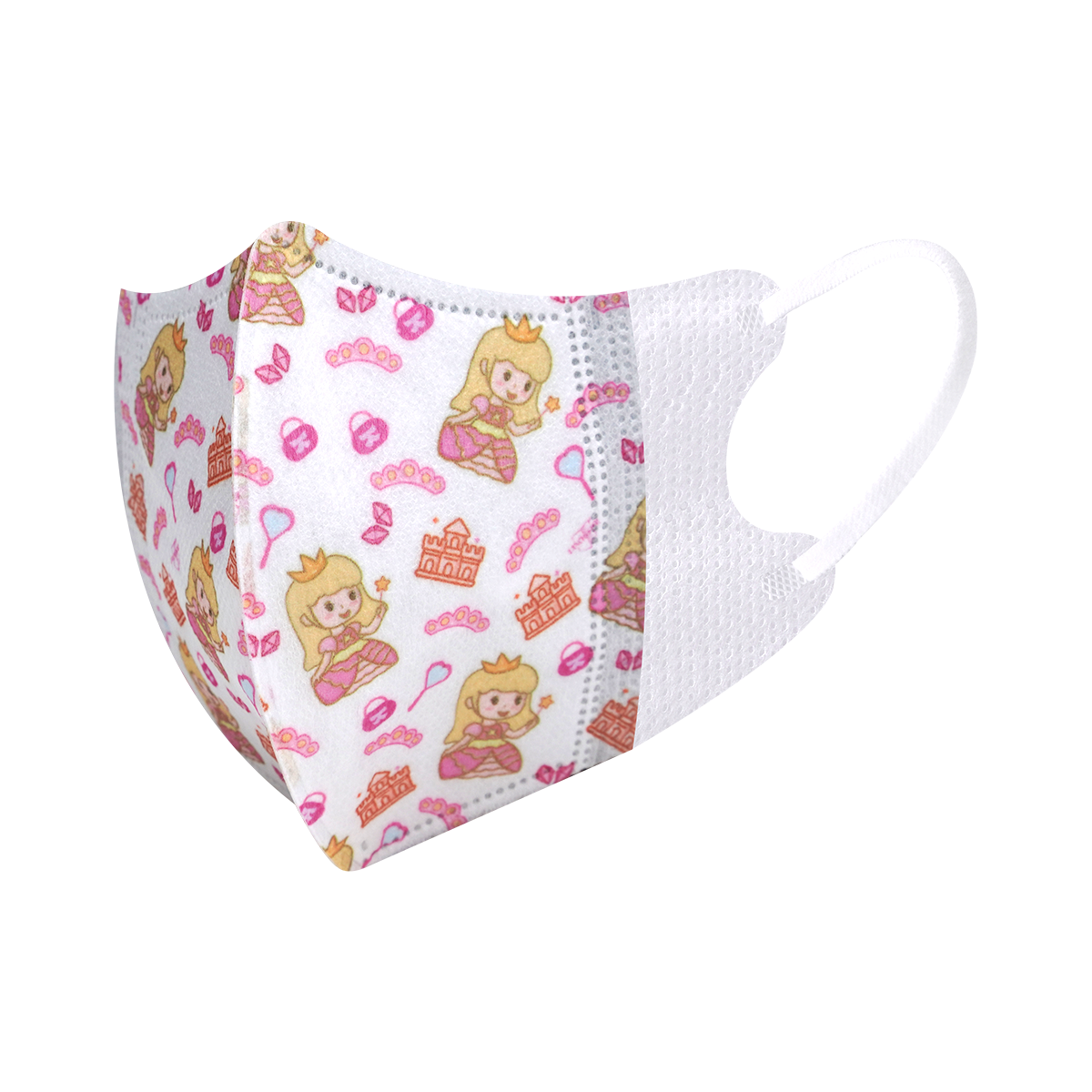 3D立體彈力耳繩卡通幼兒口罩(小公主) 十片獨立包裝