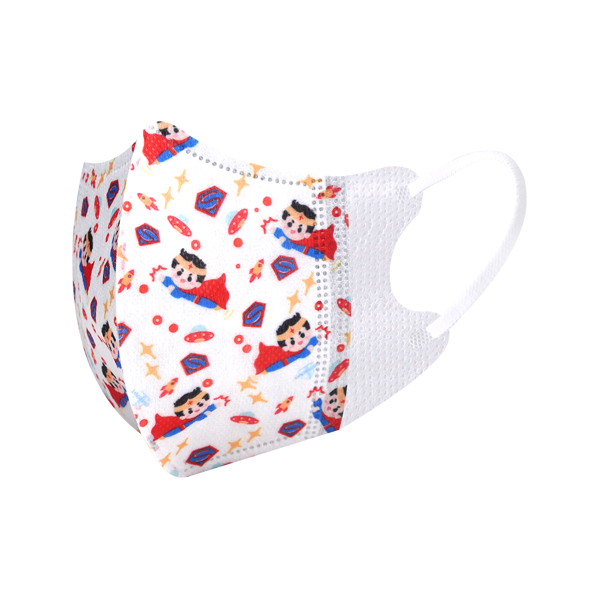 3D立體彈力耳繩卡通幼兒口罩(超人) 十片獨立包裝