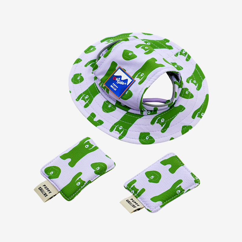 puppygallery｜跳跳熊涼感漁夫帽 紫色