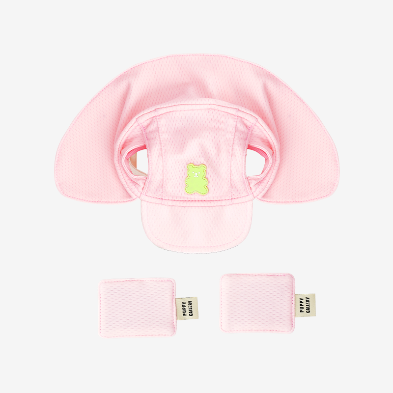 puppygallery｜果凍熊遮陽帽 淺粉