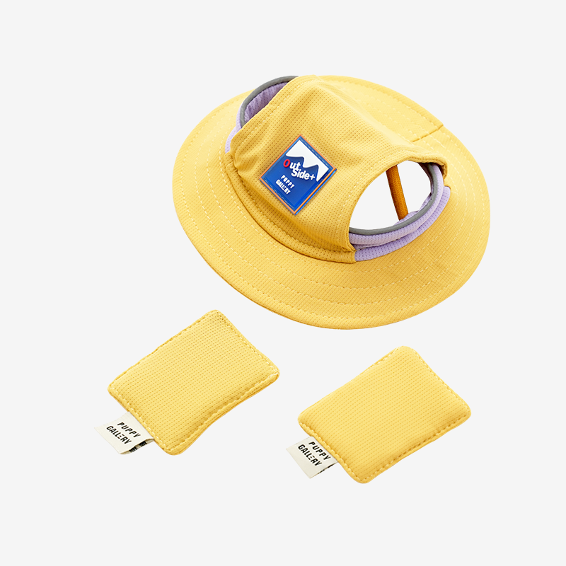 puppygallery｜涼感漁夫帽 芥末黃