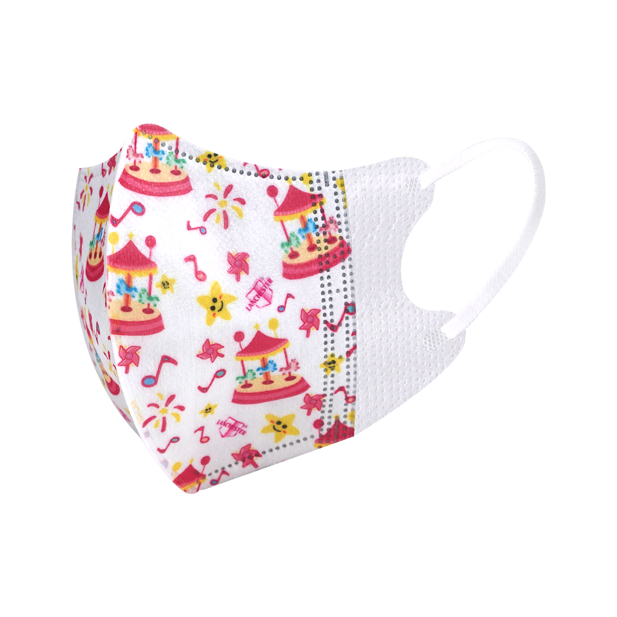 3D立體彈力耳繩卡通幼兒口罩(旋轉木馬) 十片獨立包裝