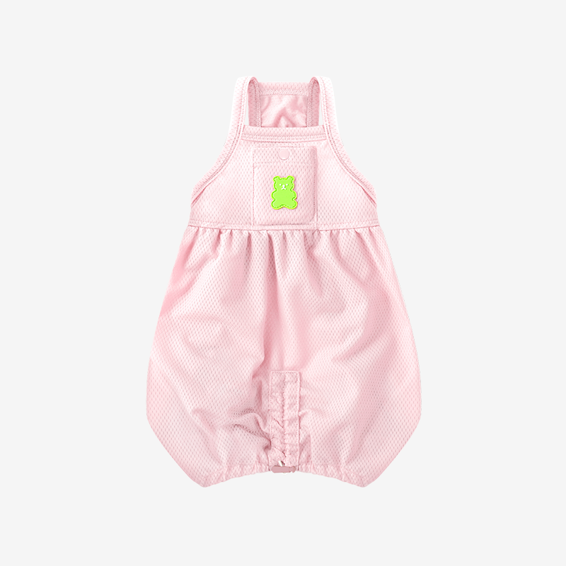 puppygallery｜果凍熊涼感背心 淺粉