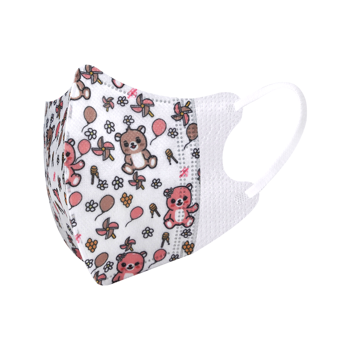 3D立體彈力耳繩卡通幼兒口罩(小熊) 十片獨立包裝