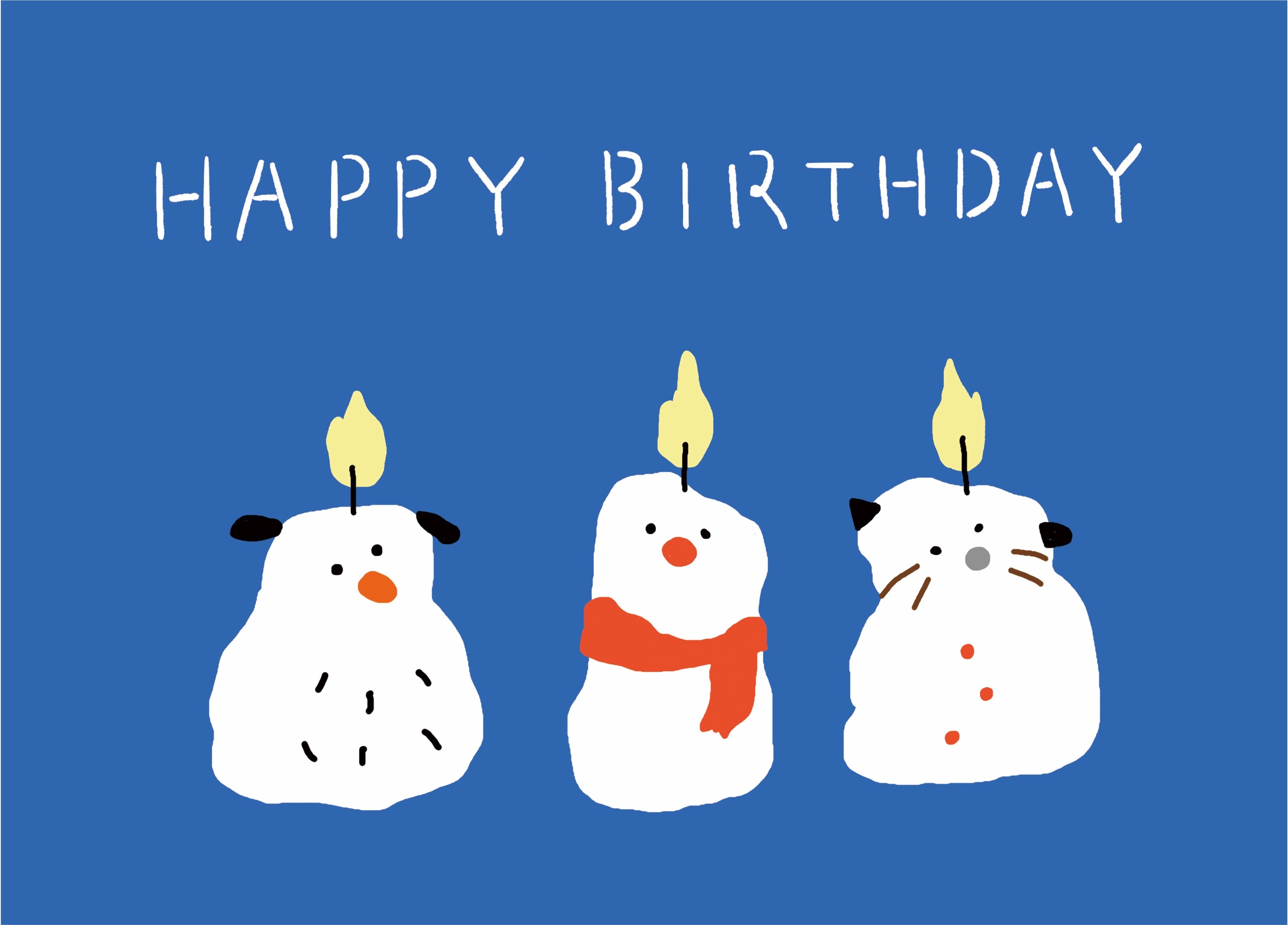 miii｜變換明信片｜HAPPY BIRTHDAY｜蠟燭