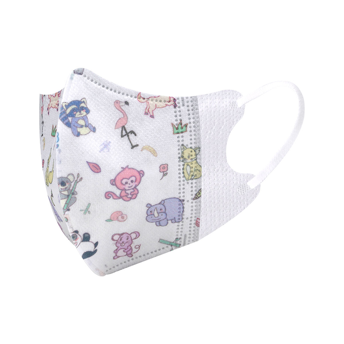 3D立體彈力耳繩卡通幼兒口罩(派對動物) 十片獨立包裝