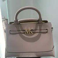 [S] MICHAEL KORS 35S3G6RS3T REED LG CZ BELTED SATCHEL LEATHER,POWDER BLUSH, 196163780351 (SMK903)