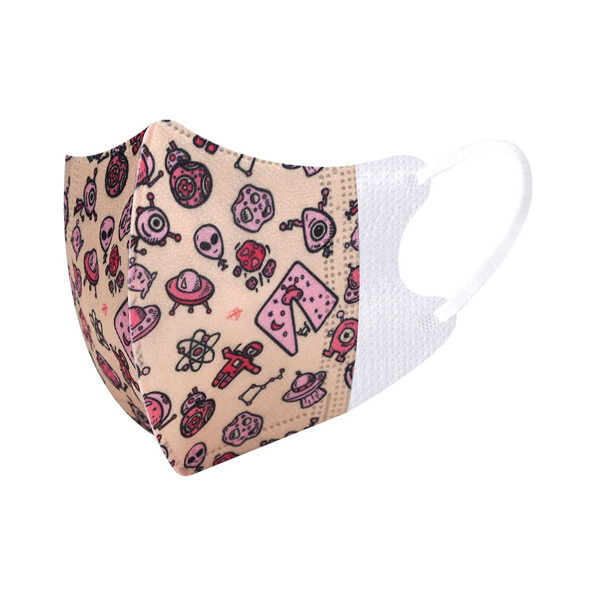 3D立體彈力耳繩卡通幼兒口罩(太空漫遊) 十片獨立包裝