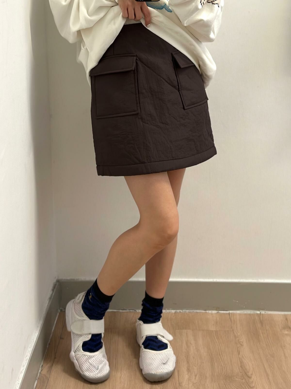 KR 雙袋夾棉skirt