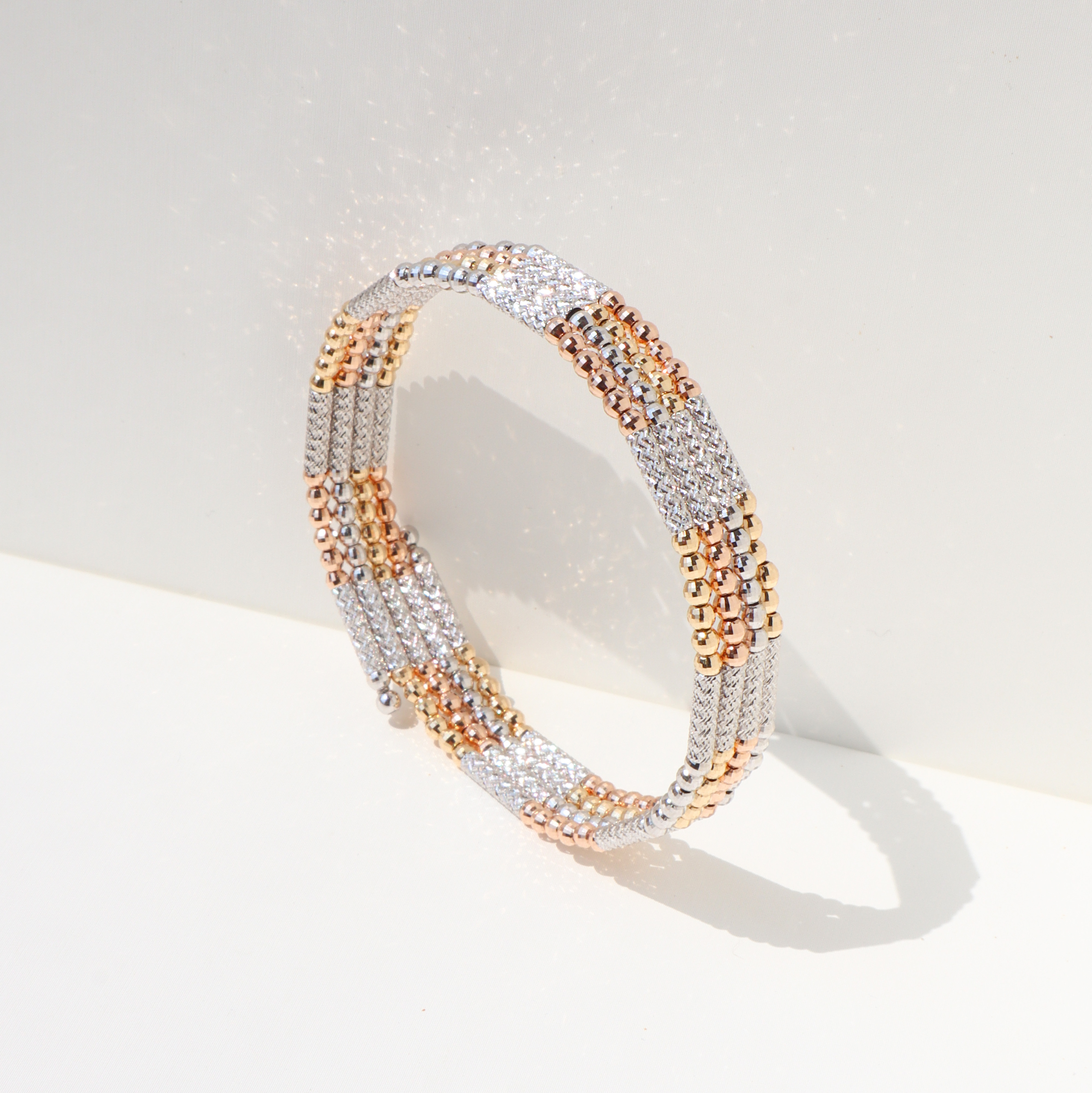 18K/日本設計款系列-磁力多型態銀色版K金長繩