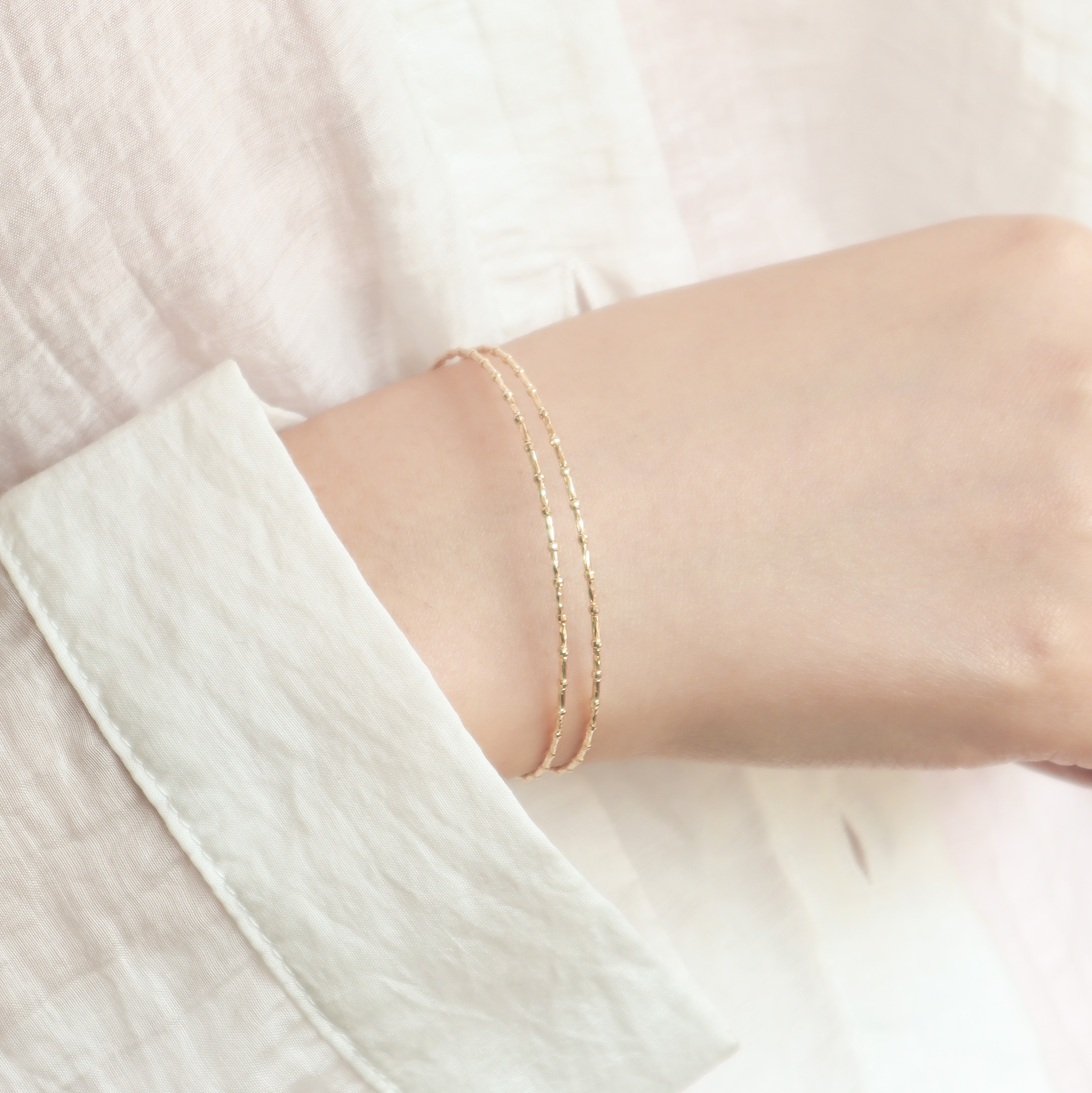 18K/日本設計款系列-細骨節彈性手環