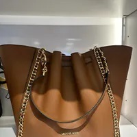 [S] MICHAEL KORS 35H3G4MT7I MINA LG BLT CH INLY TOTE,LUGGAGE, 196237279460 (SMK907)