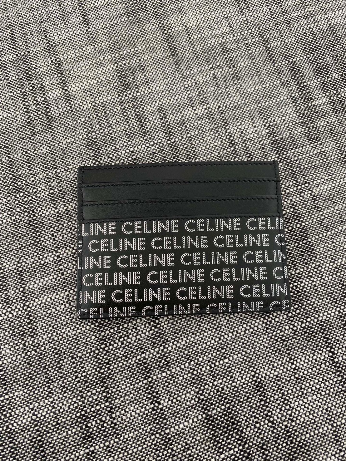 Celine 黑色 滿版 Logo卡片套