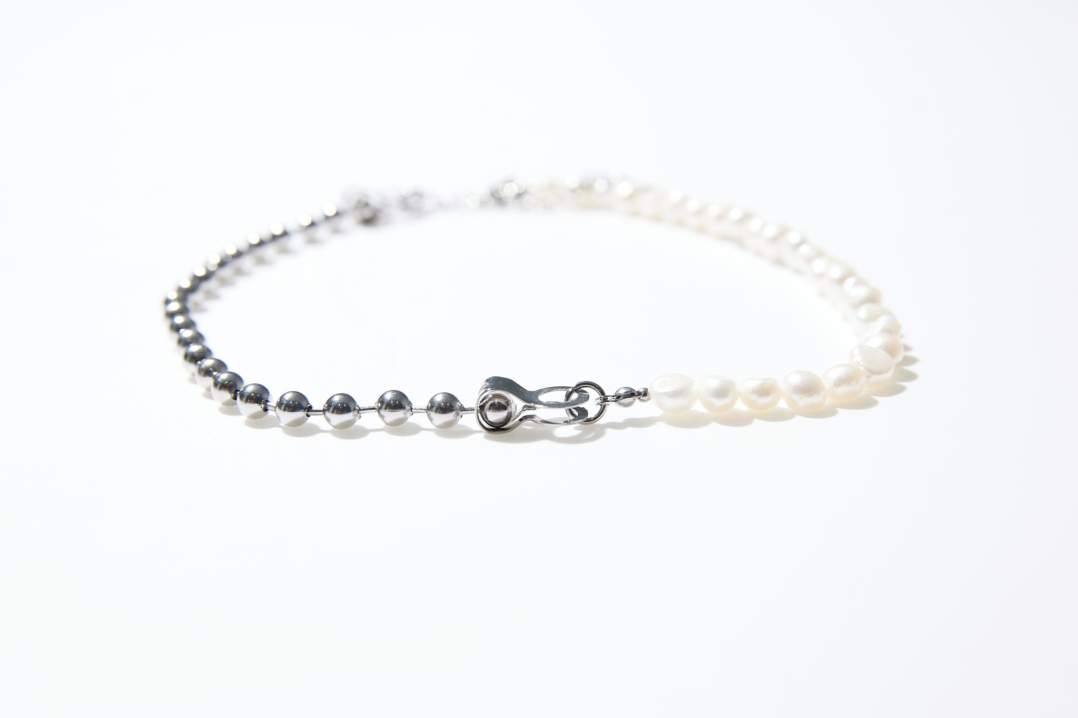 mixture項鍊-小鋼珠拼接珍珠項鍊-MN14