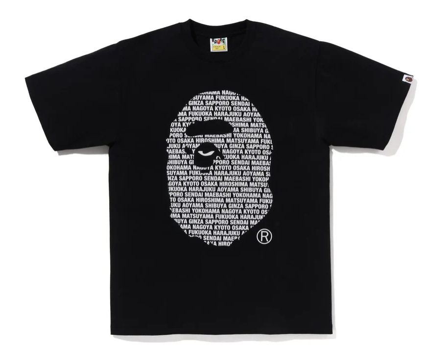 (現貨秒發) A BATHING APE JAPAN APE HEAD TEE  日本地名 男款 T恤 黑色 白色