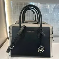 S] MICHAEL KORS 35S4SM9S8L MERCER MD TZ BELTED SATCHEL,BLACK