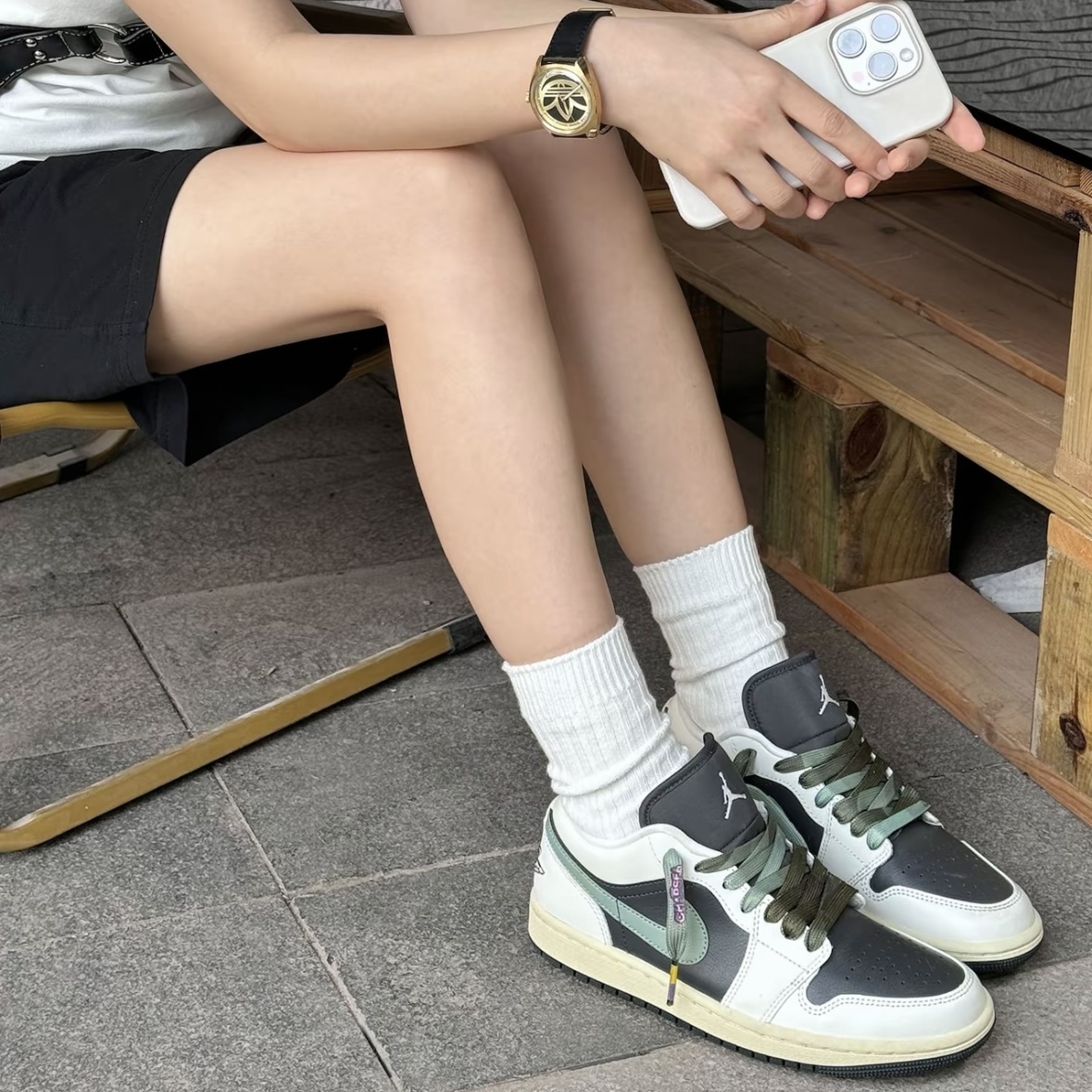 【現貨】Nike Air Jordan 1 Jade Smoke 喬丹 低筒 煙燻翠綠