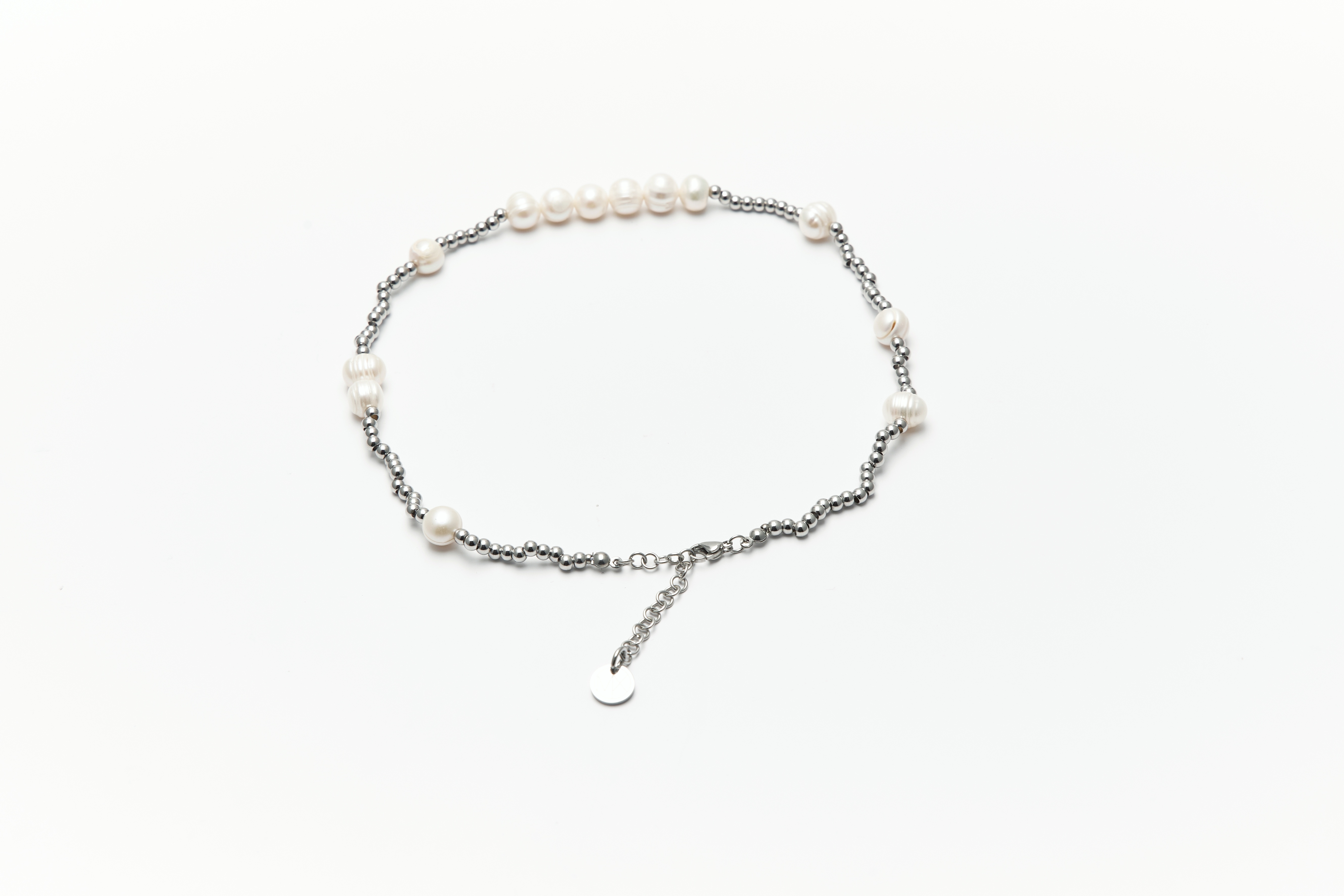 Mixture 項鍊-鋼珠拼珍珠項鍊-MP05