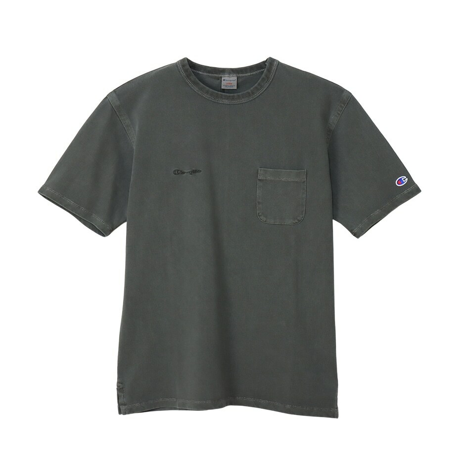 男款 -CASUAL厚磅後染口袋 短TEE -黑色（662112130034）