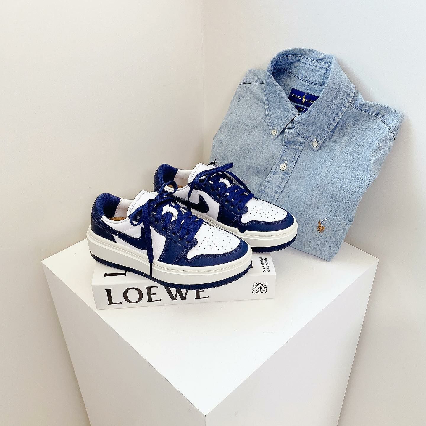 Nike Air Jordan 1 Elevate 海軍藍 午夜藍 藍色 喬丹 白色 厚底 增高 DH7004-141