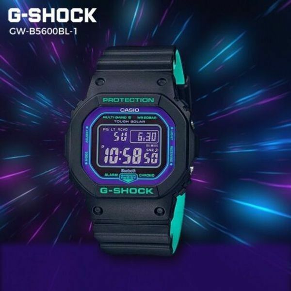 Casio G-Shock GW-B5600BL-1 太陽能 電波 藍芽 手錶 (香港行貨)