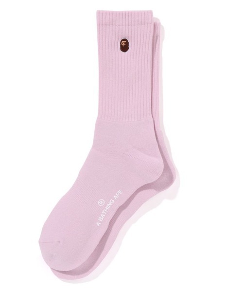 BAPE APE HEAD ONE POINT SOCKS 貼布 刺繡 猿人 長襪 小頭 襪子 現貨