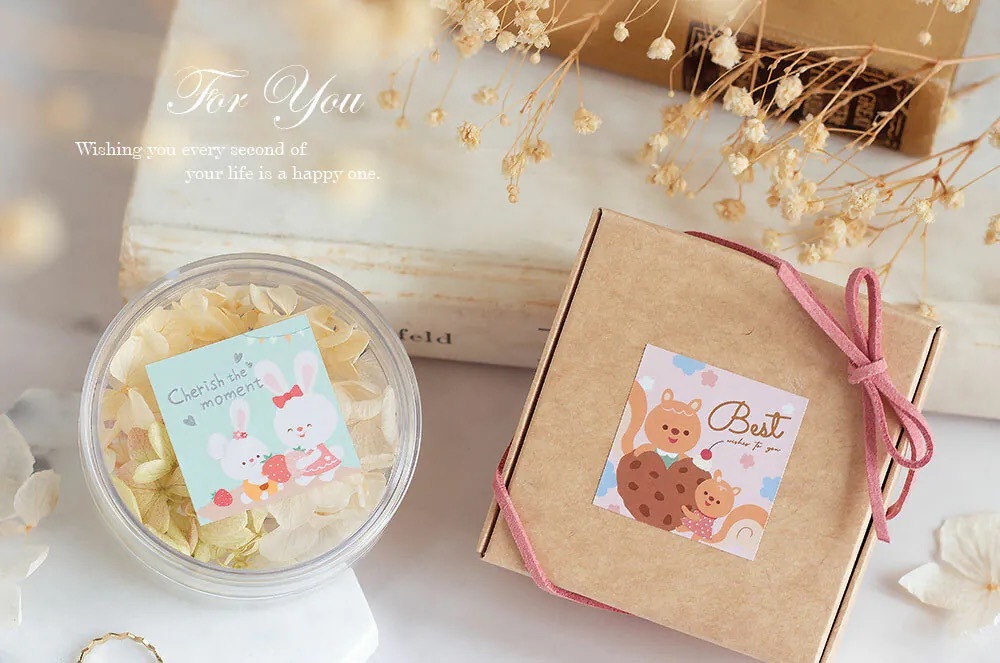 禮品貼紙 甜蜜記憶 36枚*2包 3.5*3.5cm【01-73103503】