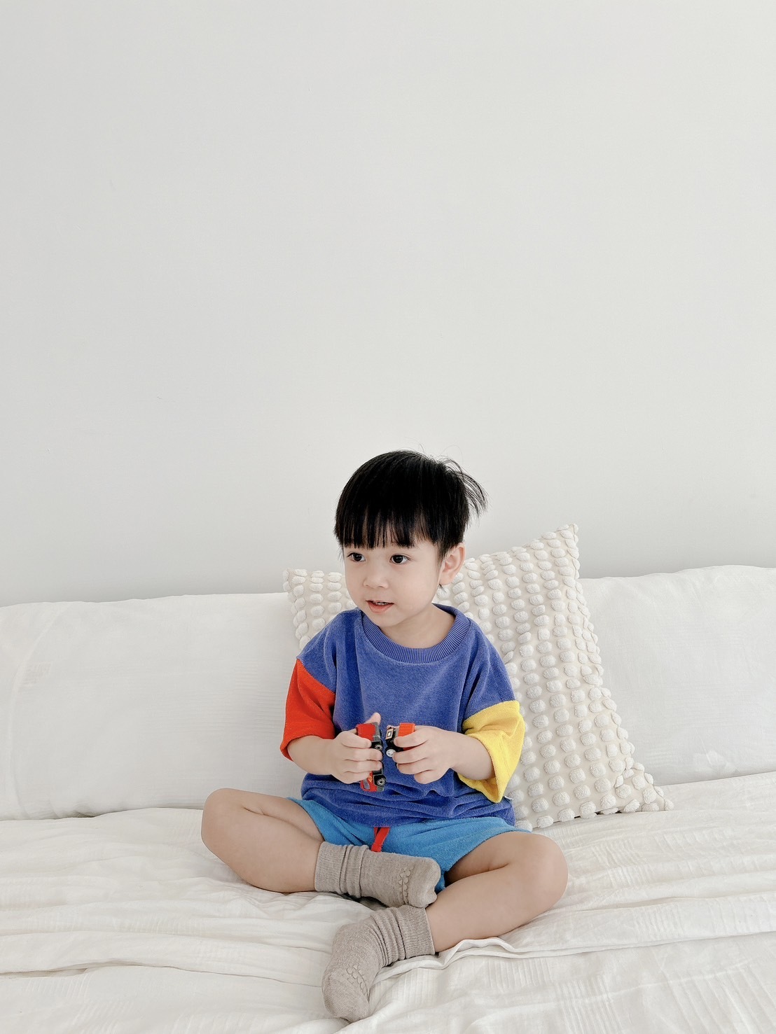 荷蘭CarlijnQ 有機棉雙色塊上衣 - Block