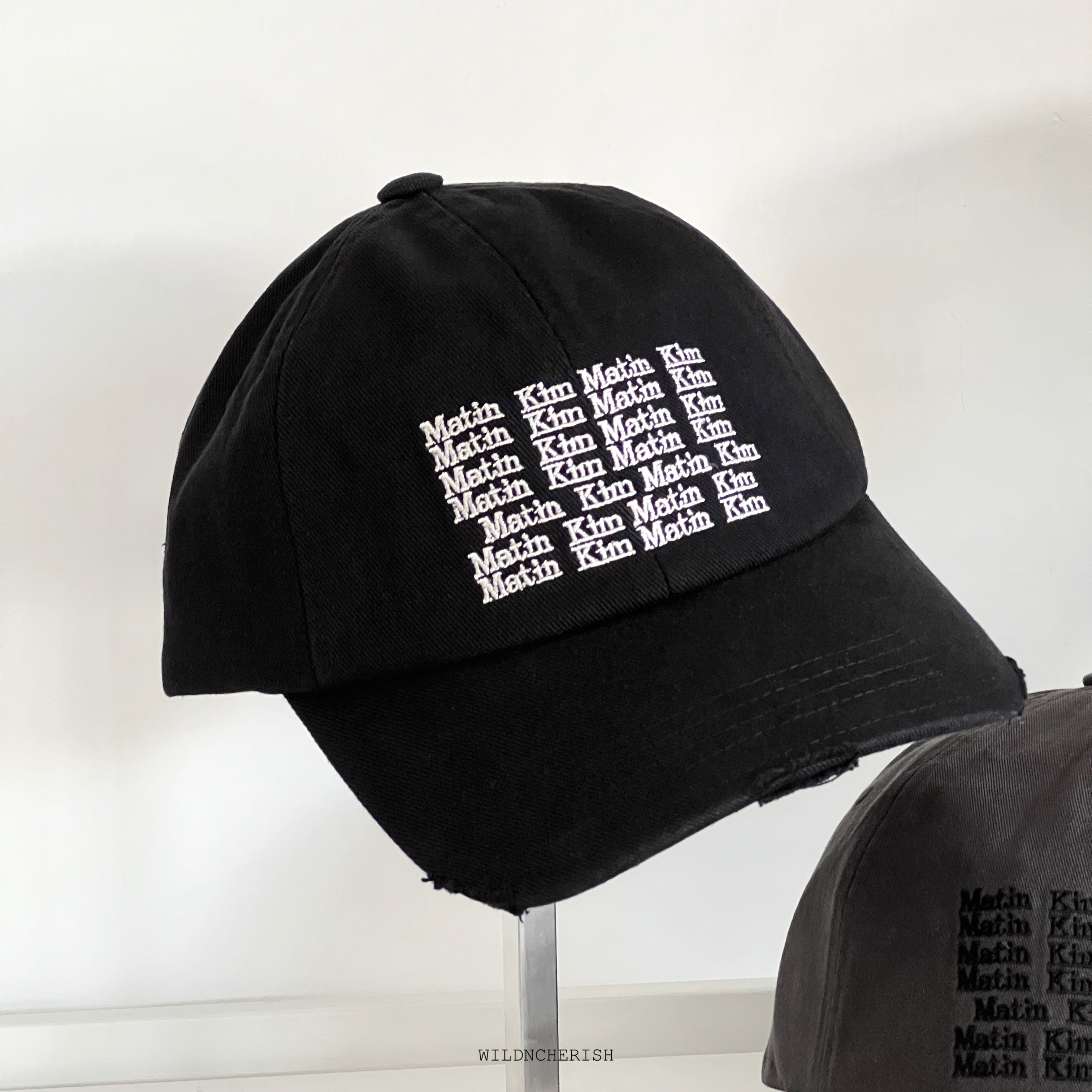 帽子 Matin Kim LETTERING WASHED BALL CAP Designer fashion, Seoul-fully created | W Concept