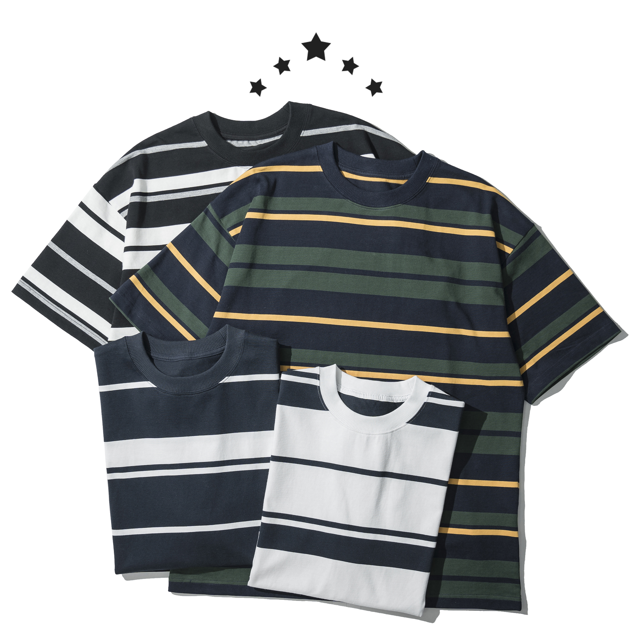 Basic Stripe Tee 條紋短袖Tee [PTR-T080]