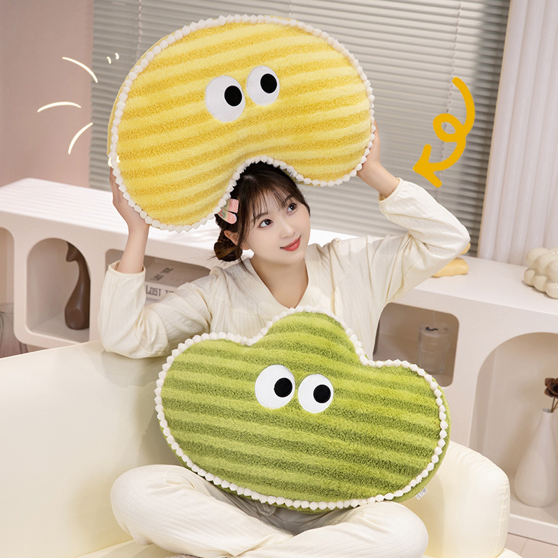 《3990》大眼繽紛條紋不規則抱枕靠枕