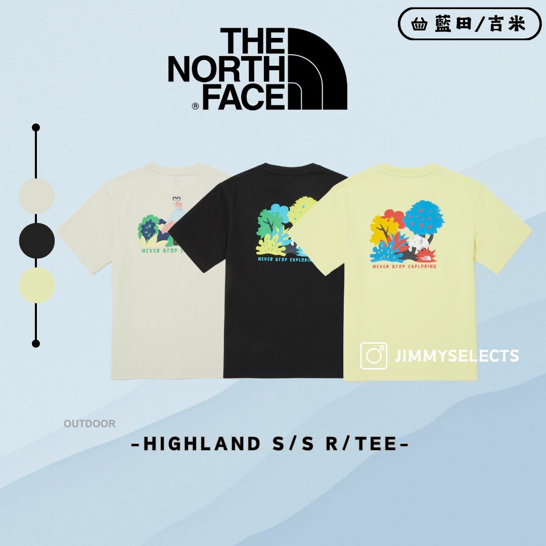 【代購】THE NORTH FACE 北臉 HIGHLAND 高原 生態動物 短袖 短T NT7UQ03