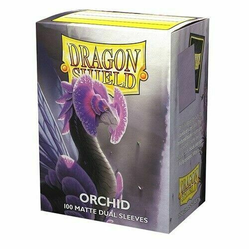 Dragon Shield Standard Size Sleeves (63x88mm) - Clear ORCHID MATTE DUAL (100)