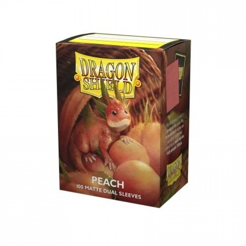 Dragon Shield Standard Size Sleeves (63x88mm) - Clear PEACH MATTE DUAL (100)