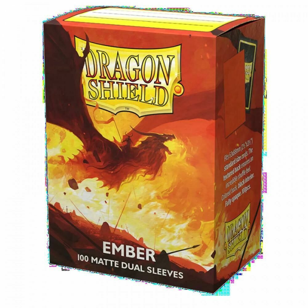Dragon Shield Standard Size Sleeves (63x88mm) - Clear EMBER MATTE DUAL (100)