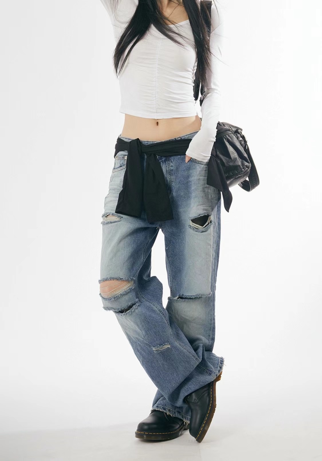 現貨 🇰🇷韓國 刷破 破壞 刷色 水洗 牛仔褲