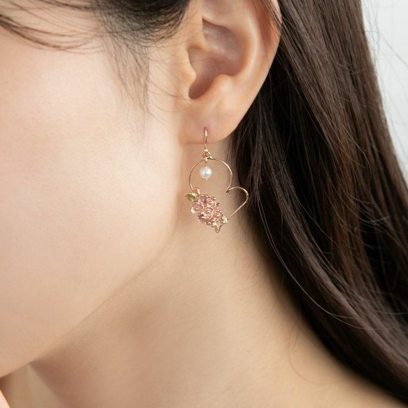 心形花卉耳環