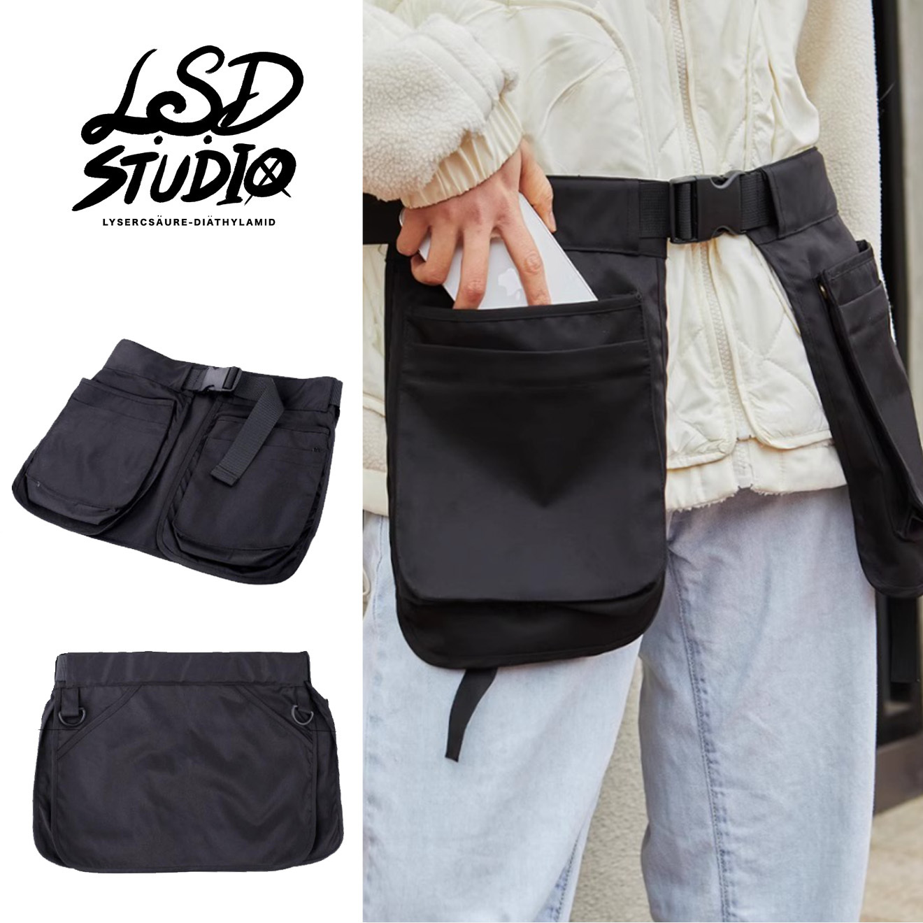 【BGYZD2】組裝口袋剪裁設計圍裙/工作腰包