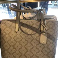 [S] KATE SPADE KG086 SPADE FLOWER SPADE FLOWER PV TOTE,DARK BEIGE, 196021446351 (SKS996)